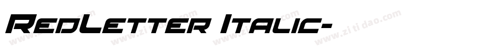 RedLetter Italic字体转换